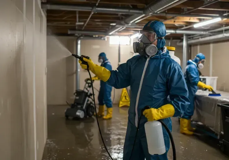 Basement Sanitization and Antimicrobial Treatment process in De Forest, WI